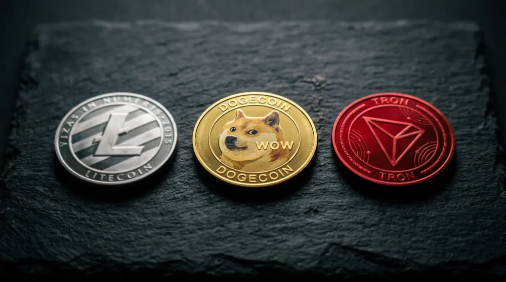 Altcoins for betting – Dogecoin, Litecoin, TRON og andre