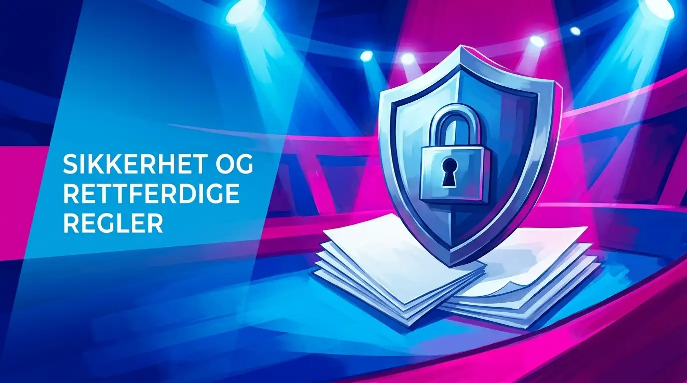 Hengelås skjold og dokumenter symboliserer sikkerhet og kontoregler